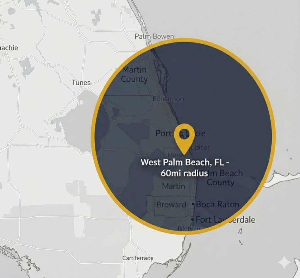 Palm Beach Service Area Map