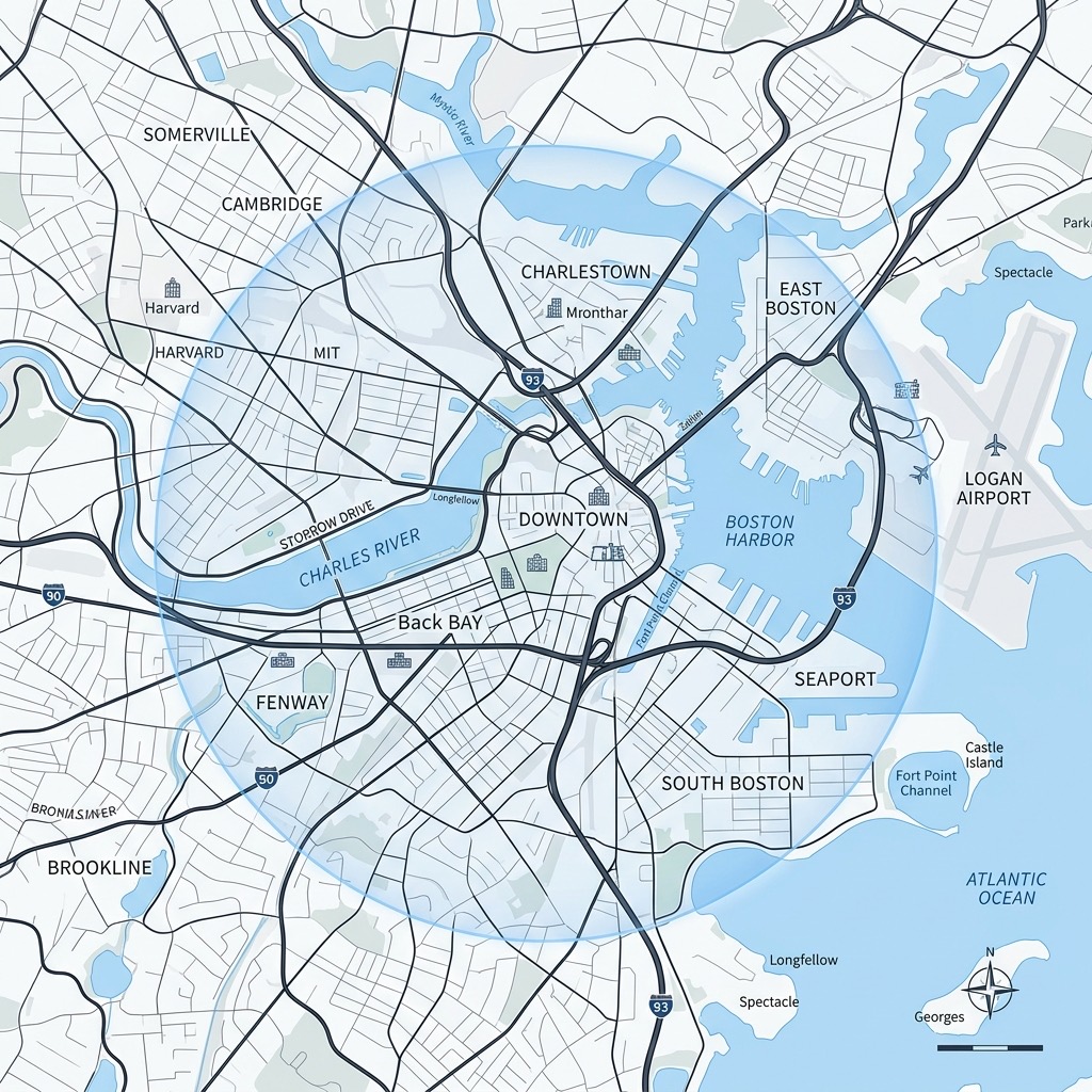 Boston Service Area Map