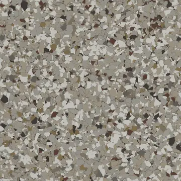 Creekbed flake floor swatch: fine taupe, brown and gray chips