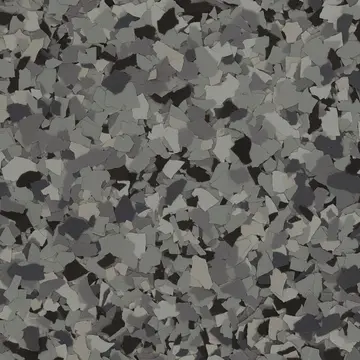 Nightfall flake floor swatch: charcoal, black and gray chips